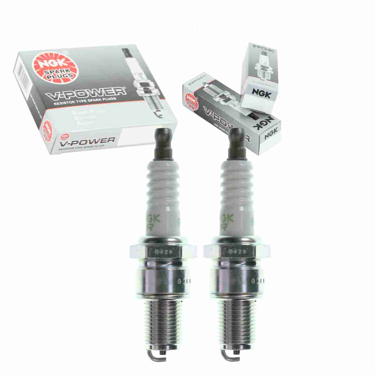 2 pc NGK 7548 V-Power Spark Plugs for 09482-00519 09482-00564 818 E3.31 RN2C Ignition Wire Secondary