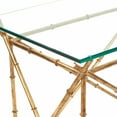 thumbnail image 4 of SAFAVIEH Mark 23.2 in. H Cross Accent Table, Clear Glass Top/Gold Legs, 4 of 10