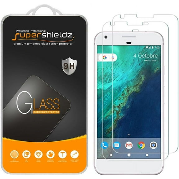 (2 Pack) Supershieldz Designed for Google Pixel Tempered Glass Screen Protector, Anti Scratch, Bubble Free