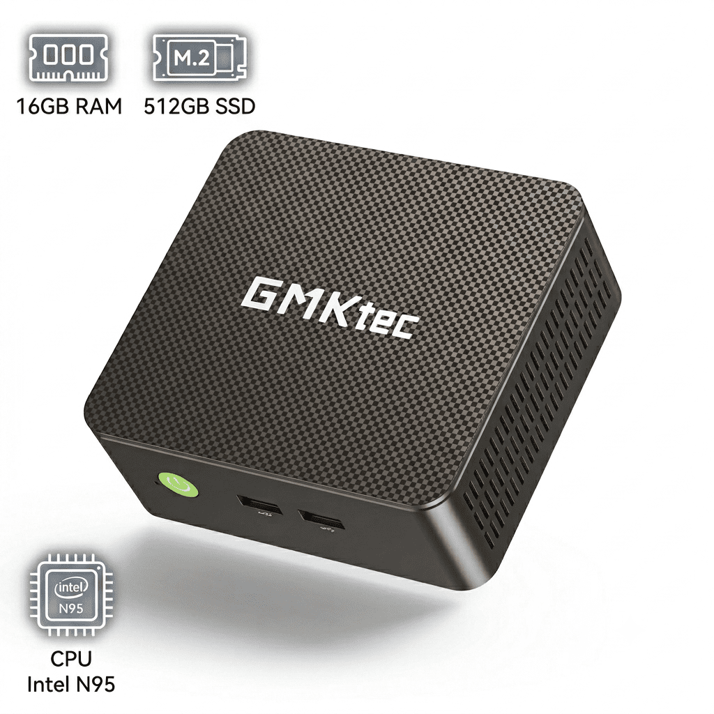 NiPoGi N150 ミニPC Intel N95 8GB 256GB SSD NIPOGI Mini PC, Intel 12th Gen N150 Processor, 16GB DDR4, 512GB