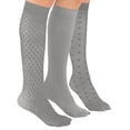 thumbnail image 2 of Collections Etc Stylish & Comfortable 15-20mmHg Compression Knee High Stockings, 3 Pairs - Made in USA, 2 of 7