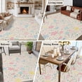 thumbnail image 5 of 5'x8' Area Rugs, Colorful Flowers Indoor Outdoor Area Rug for Living Room Bedroom, Polka Dots Spring Modern Retro Washable Bathroom Rugs Kitchen Floor Carpet Mats Home Decor Aesthetic, 5 of 8