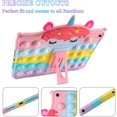 thumbnail image 4 of Funda para iPad 10.2 para iPad 9.ª 8.ª 7.ª generación con llavero de cordón con función atril, funda de silicona con burbujas para niñas y mujeres, bonita funda protectora para Fokelyi CW-CC293, 4 of 8