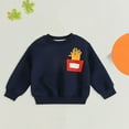 thumbnail image 2 of Mercatoo Toddler Baby Girl Boy French Fries Print Crewneck Sweatshirt Pullover Tops Cute Fall Winter Long Sleeve Clothes, 2 of 6