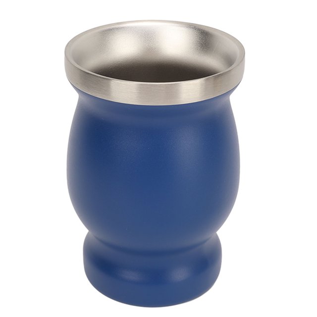 Taza De Té De Calabaza Cuchara Aislada De Acero Inoxidable Cepillo De Paja Para Café Vino