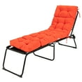 thumbnail image 7 of Topbuy Patio Chaise Lounge Cushion Recliner Quilted Thick Padded Seat Cushion w/Ties Orange, 7 of 7