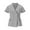Gray, variant on Scrub Tops for Women Short Sleeve Shirts Summer Cool Breathable 4 Way Stretch Nursing Suit Mandarin Collar V Neck Mock Wrap Uniform Adjustable Side Buckle Workwear with Pockets