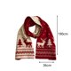 thumbnail image 2 of Bufandas de mujer con reno navideño, estampado de doble cara, alargadas, cálidas, de punto, de acrílico, 2 of 2
