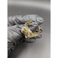 thumbnail image 2 of OM Jewels 14k Yellow Gold Plated Moissanite 2ct Round Cut Horse Head Ring for Men, 2 of 6