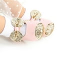 thumbnail image 3 of Jxzom Infant Baby Girls First Walkers Princess Shoes Solid PU Sequins Bow Lace Up Glitter Crib Sole Sneaker, 3 of 8