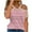 Pink, variant on TKLPEHG Summer Shirts for Women Going Out Tops Loose V Neck Cold Shouler Tops Short Sleeve T Shirts Casual Lightweight Summer Striped Print Graphic Tee Blouses(Blue,L)