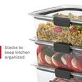 thumbnail image 6 of Rubbermaid Leak-Proof Brilliance Food Storage Set 9.6 Cup Plastic Containers with Lids Microwave and Dishwasher Safe, 2-Pack, Clear, 6 of 7
