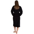 thumbnail image 2 of TowelSelections Women's Soft Plush Robe Fleece Kimono Spa Bathrobe Large/X-Large Black, 2 of 6