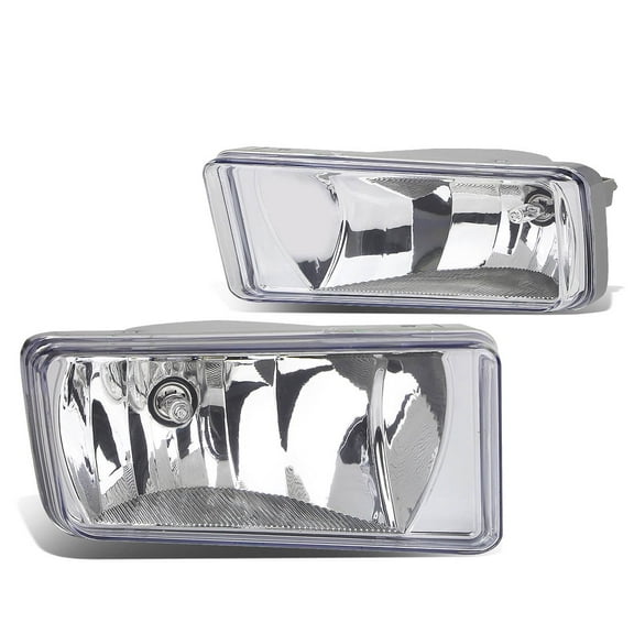 DNA Motoring Pair Chrome Bumper Fog Light Replacement For 07-15 Silverado Sierra Off-Road PKG