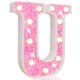 thumbnail image 1 of Batería Pooqla con forma de letra LED en forma de U, color rosa claro, 23 x 20 x 4 cm, 1 of 7
