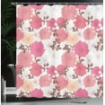 thumbnail image 4 of Ambesonne Floral Shower Curtain, Bloom Bouquet Romance, 69"Wx70"L, Pink Grey, 4 of 5