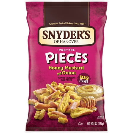 Snyder's of Hanover Honey Mustard & Onion Flavored Pretzel Pieces, 8 oz