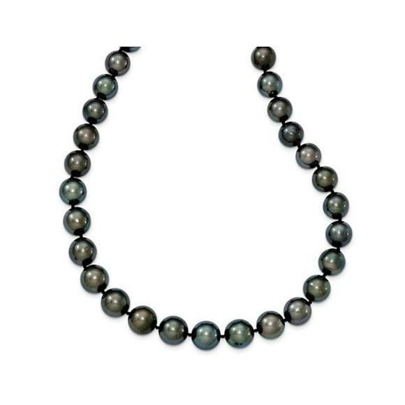 Saltwater Cultured Tahitian Graduated Pearl Necklace (9-12mm) in 14K White Gold