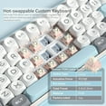 thumbnail image 4 of Womier WK60 Teclado mecánico inalámbrico azul gris teclado de jugador de 3 modos junta de intercambio en caliente teclado retroiluminado RGB para Win Mac PC, 4 of 5