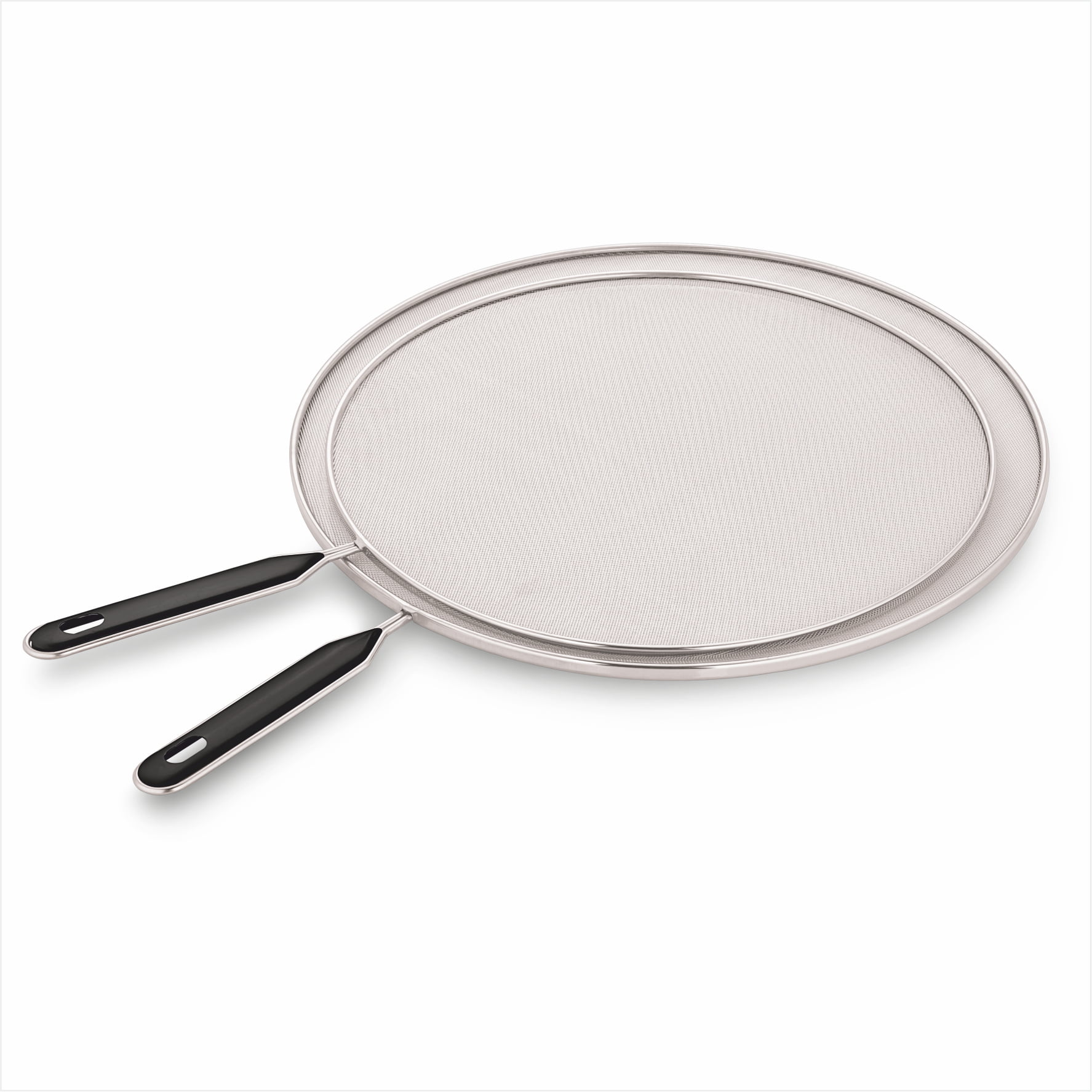 Mainstays 2-Piece Fine Aluminum Mesh Splatter Screen Set, 11" & 13", Silver