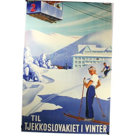 Czechoslovakia Tourism Poster 16in x 24in 16x24 Multi-Color Square Adults Western Graphic