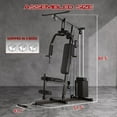 thumbnail image 3 of Home Gym Equipment Machine, Full Body Workout Machine with 100LBS Weight Stack, All in One Multifunctional Exercise Station for Home Fitness and Strength Training, 3 of 7
