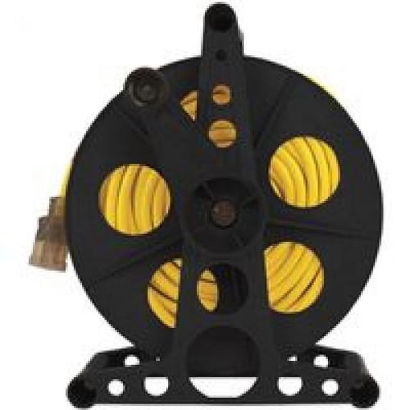 Power Zone ORCR3002 Cord Storage Reel With Stand, Black