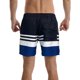 thumbnail image 4 of pstuiky Abreviatura para hombres, Pantalones cortos de playa con estampado de rayas elásticas y cordón ajustable para hombre Pantalones cortos de entrenamiento, 4 of 7
