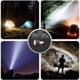 thumbnail image 4 of Antorcha LED, Super Power 12800mah Batería recargable 10000 lúmenes Luz portátil para acampar, 5 modos de iluminación, Antorcha impermeable Ipx4 para pesca, Camping. Afortunado Sencillez, 4 of 5