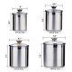 thumbnail image 2 of Cooks Juego de botes de almacenamiento de alimentos de acero inoxidable estándar, recipientes herméticos grandes de 4 piezas de 1.6qt/2.5qt/3.5qt/5qt con tapa de vidrio para té, café, azúcar, harina, Cooks Standard NA, 2 of 7