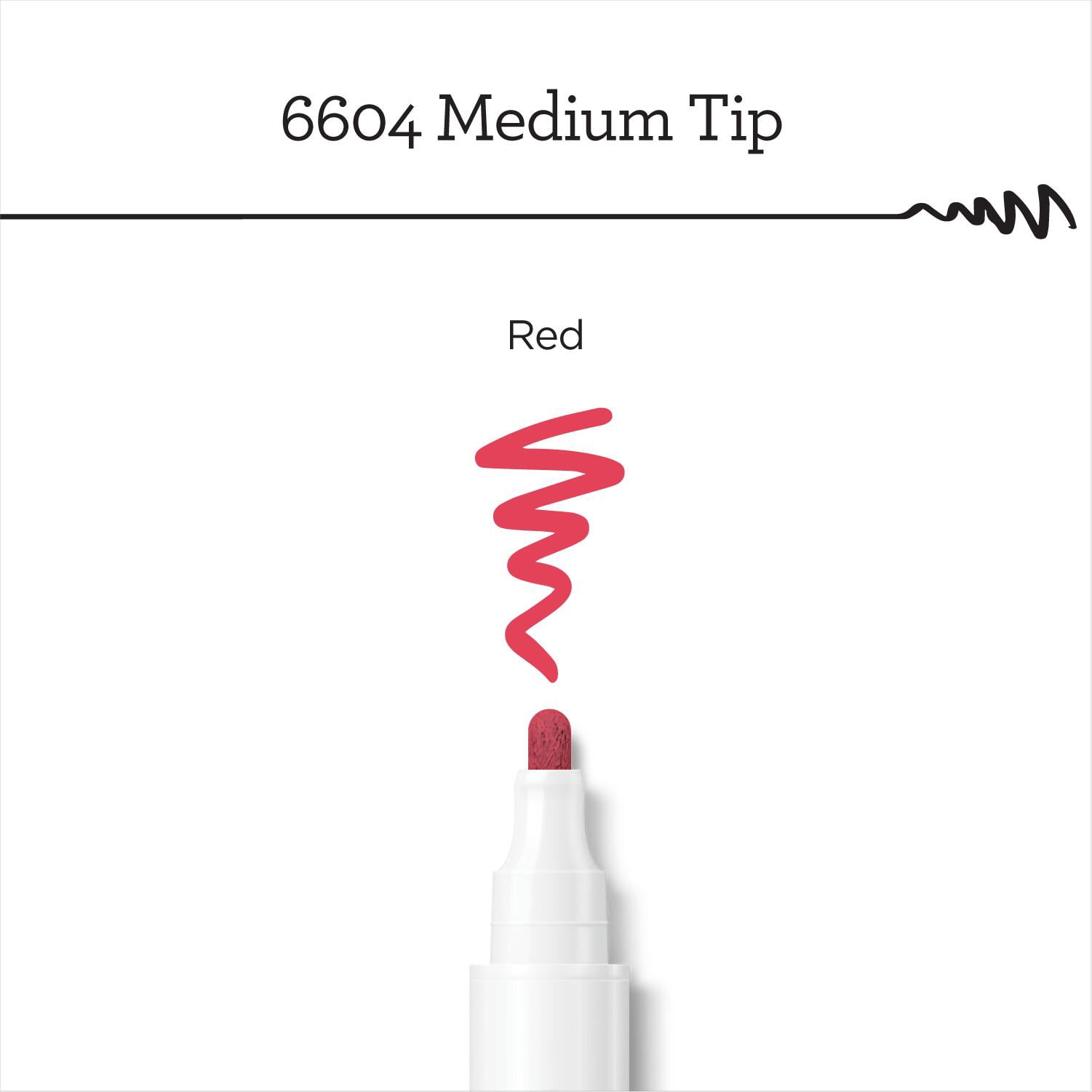 Apple Barrel Multi-Surface Medium Tip Paint Pen, Red, 1 Piece