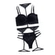 thumbnail image 2 of Conjunto de lencería para mujer, elegante y a la moda, con sujetador de encaje, bragas y liguero, ropa de dormir para la noche de bodas, color negro, XL, 2 of 12