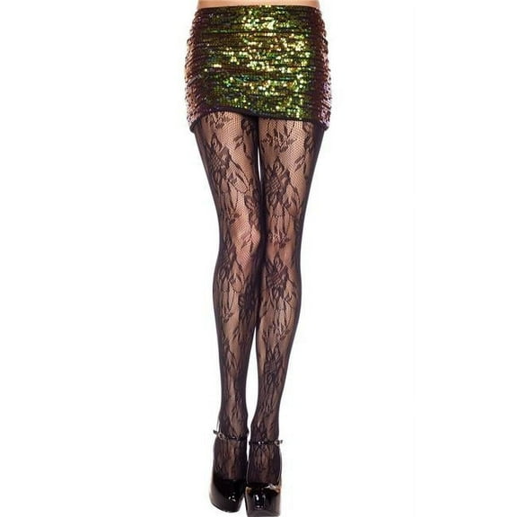 Music Legs Women's Vintage design lace spandex pa 50051-BLACK