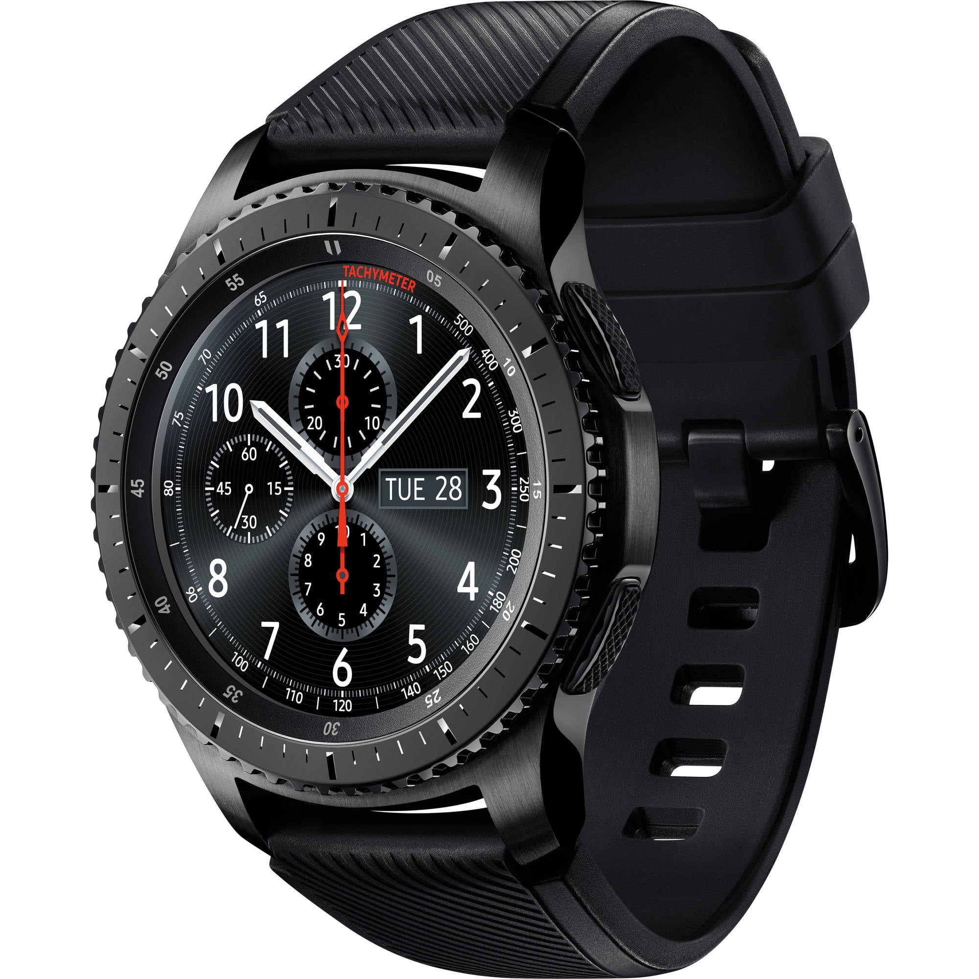 Discriminatorio bádminton Recogiendo hojas SAMSUNG Gear S3 Frontier Smart Watch Black 46mm - SM-R760NDAAXAR -  Walmart.com
