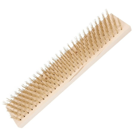 HEMOTON Large Headed Copper Steel Wire Scrub Brush for Home Cleaning 3D Dust Removal Beige Handle HEMOTON Large Headed Copper Steel Wire Scrub Brush for Home Cleaning 3D Dust Removal Beige Handle