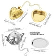 thumbnail image 2 of Loose Leaf Steeper Tea Ball Tea Strainer Tea Infuser Teapot Stainless Steel GOLD TEAPOT, 2 of 8