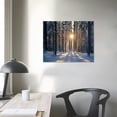 thumbnail image 4 of Orinice Snowy Forest Sunlight Fine Art Aesthetic Poster & Print Wall Painting for Room Decor Canvas Wall Art Living Room Bedroom Home Office Wall Decor 20x16in, 4 of 6