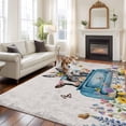 thumbnail image 3 of Vintage Animals Flowers Area Rugs Collection 5'x7', Spring Floral Elegant Pastoral Retro Non Slip Indoor Rectangle Throw Runner Rug Floor Mat Carpet for Living Room Dining Table Bedroom Nursery, 3 of 9