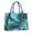 Teal And Gold, variant on Large Capacity Tote Bag,Teal and Gold Marble Golden Splashes Pattern Handbag Fashion Luxury Tote Bag,15.7"x13"x 5.1" Inches,Laptop Compatible