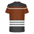 thumbnail image 5 of Kalauyu Men's Color Block Short Sleeve Crewneck T Shirts Casual Summer Striped Tee Shirt Streetwear Trendy Tops, 5 of 5