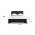thumbnail image 3 of Black Upholstered Twin Platform Bed, 3 of 5