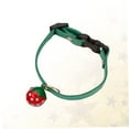 thumbnail image 3 of Supvox Green Adjustable Pet Dog Collar with Strawberry Bell for Stylish Outdoor Use, 3 of 8