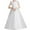 White, variant on qolati Flower Girls Dress 2024 Elegant Bridesmaid Wedding Pageant Party Princesses Tulle Dress Lace Floral Embroidered Evening Dress Up