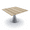 Blonde Surfside Ash, variant on Small Square Meeting Table With Wide Pedestal Base 42" Office Table