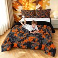 thumbnail image 3 of Manfei Farmhouse Camouflage King Size Comforter Sets, Countryside Camo Comforters King Size, Gray Orange, Black Reversible, 3-Piece, 1 Comforter and 2 Pillowcases, 3 of 7