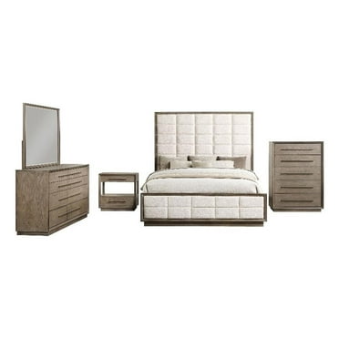 Coaster Durango 5-Piece Contemporary Wood Queen Bedroom Set Taupe Oak