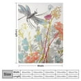 thumbnail image 4 of ONETECH  Dragonfly Sherpa Throw Blanket Soft Cozy Fluffy Flowers Fuzzy Blanket Caring Gift for Women &amp; Adults Botanical Weed Plush Blanket, 4 of 6
