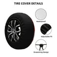 thumbnail image 4 of Balery Autumn Maple Leavestire Cover Waterproof Dust-Proof, Universal Spare Wheel Tire Cover For Trailer, Rv, Suv Truck And Vehicle Camper Accessories-14 Inch, 4 of 9