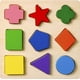 thumbnail image 1 of Puzzle de formas coloridas para guardería de madera, 1 of 4