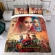 thumbnail image 4 of Descendientes: El Auge de Red Conjunto de sábanas temático, trío de piezas, cómodo y amigable con la piel, diseño único, regalo de decoración para el hogar para familiares, amigos y fans,173cm *218cm, 4 of 6